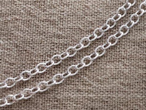 30 inches of 925 Sterling Silver Chain 3x3.7 mm.