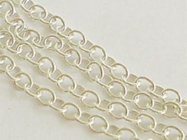 925 Sterling Silver Chain 3x3.7 mm.