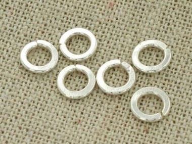 Karen Hill Tribe Silver Opened Circle Jump Rings 6.5mm.