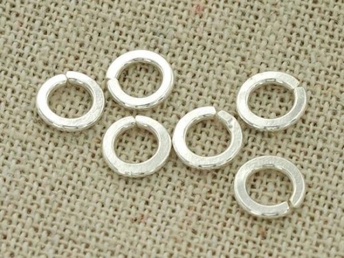 20 of Karen Hill Tribe Silver Opened Circle Jump Rings 6.5mm.