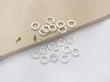 Karen Hill Tribe Silver Opened Circle Jump Rings 6.5mm.