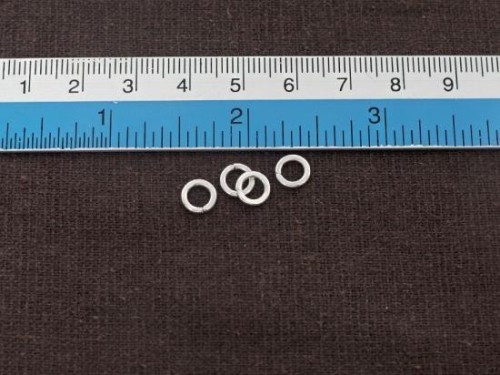 20 of Karen Hill Tribe Silver Opened Circle Jump Rings 6.5mm.