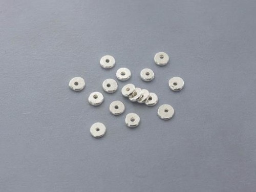 20 of Karen Hill Tribe Silver Disc Spacer Beads 4.8x1.2mm.