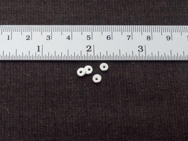 Karen Hill Tribe Silver Disc Spacer Beads 4.8x1.2mm.