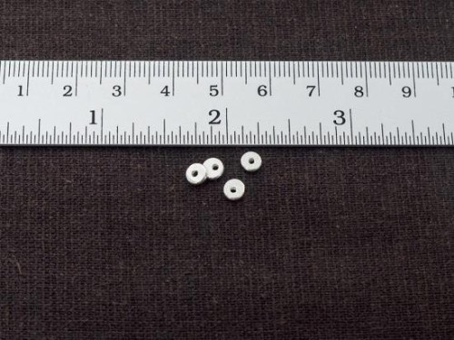 20 of Karen Hill Tribe Silver Disc Spacer Beads 4.8x1.2mm.