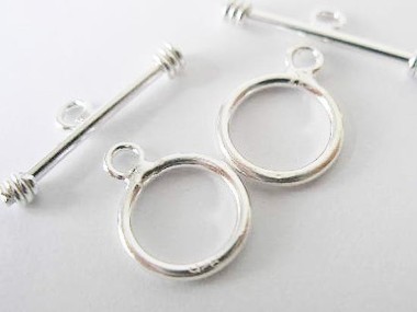 925 Sterling Silver Toggles 9 mm.