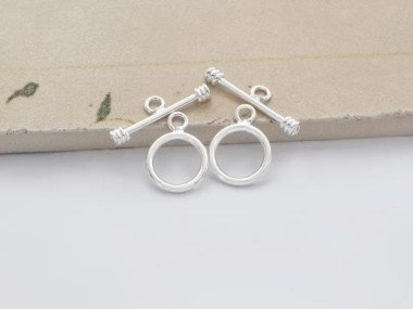 925 Sterling Silver Toggles 9 mm.