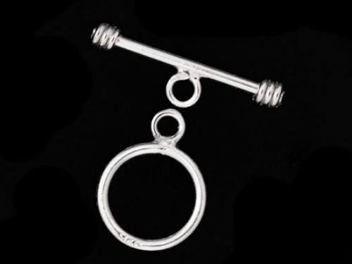 6 of 925 Sterling Silver Toggles 9 mm.