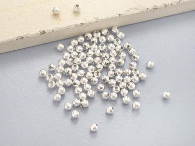 925 Sterling Silver Seed Beads 2 mm.