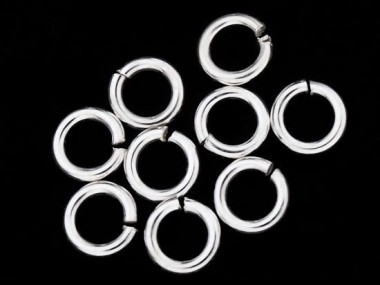 925 Sterling Silver Opened Jump Rings 1x7 mm.