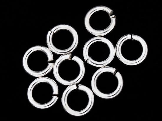 20 of 925 Sterling Silver Opened Jump Rings 1x7 mm.