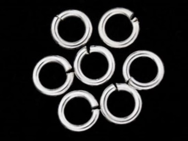 925 Sterling Silver Opened Jump Rings 1x7 mm.