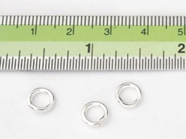 925 Sterling Silver Opened Jump Rings 1x7 mm.