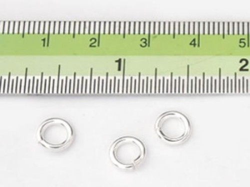 20 of 925 Sterling Silver Opened Jump Rings 1x7 mm.