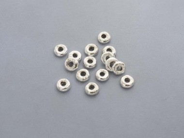 Karen Hill Tribe Silver Plain Disc Beads 6x1.7 mm.