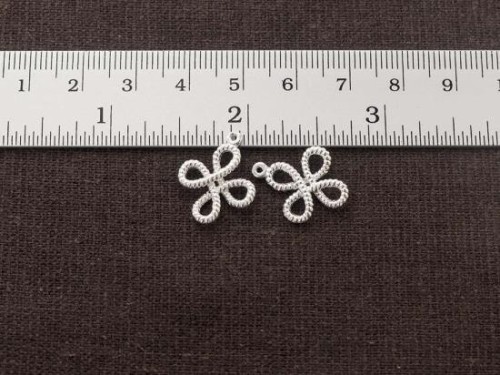 2 of 925 Sterling Silver Celtic Wish Charms 15 mm.