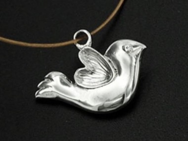 925 Sterling Silver Bird Charms 10x16.5mm.