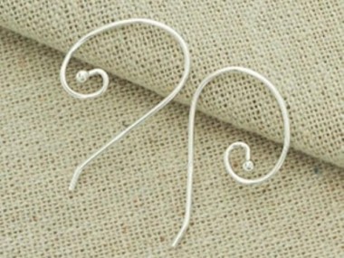 925 Sterling Silver Ear Wires 14x28 mm.