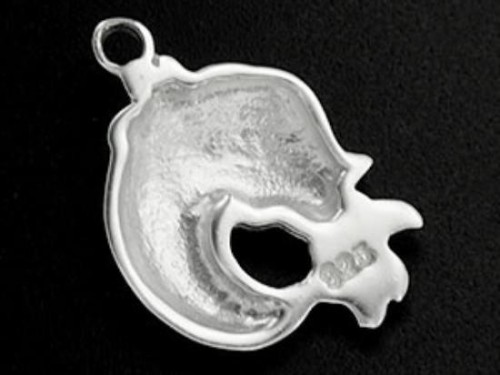 1 of 925 Sterling Silver Fish Pendant 11.5x15mm.