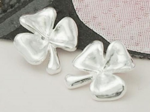 2 of 925 Sterling Silver Leaf Clover Charms 11 mm.