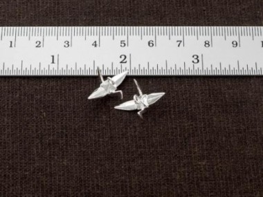 925 Sterling Silver Origami Bird Charms 6x14 mm.