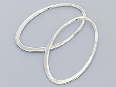 925 Sterling Silver Oval Links, Connectors 15x24 mm.