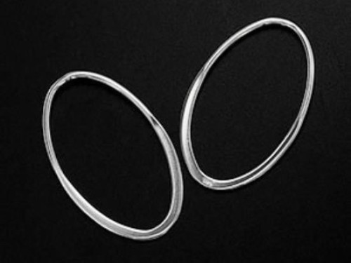 4 of 925 Sterling Silver Oval Links, Connectors 15x24 mm.