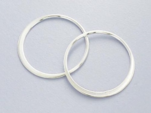 4 of 925 Sterling Silver Circle Links, Connectors 20 mm.