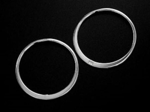 4 of 925 Sterling Silver Circle Links, Connectors 20 mm.