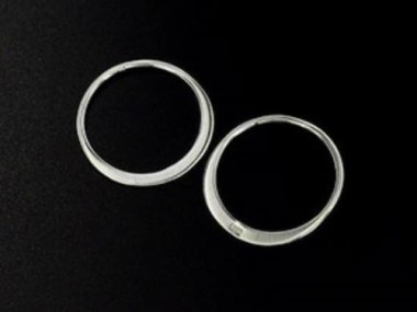 925 Sterling Silver Circle Links, Connectors 15 mm.