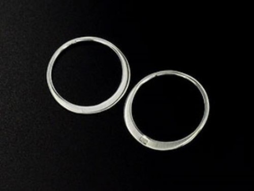 4 of 925 Sterling Silver Circle Links, Connectors 15 mm.