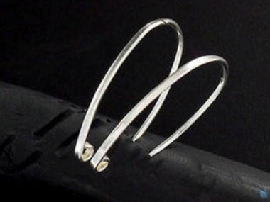 925 Sterling Silver Ear Wires 13x23 mm.