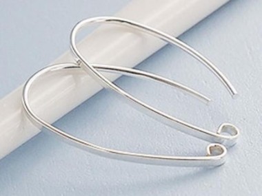 925 Sterling Silver Ear Wires 14x25 mm.