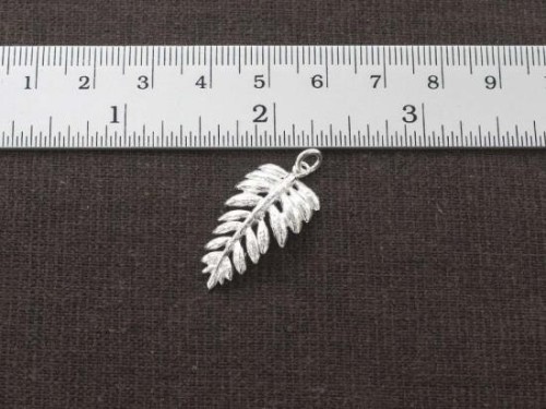 1 of 925 Sterling Silver Fern Leaf Pendant 14x25mm. ,Polished finish