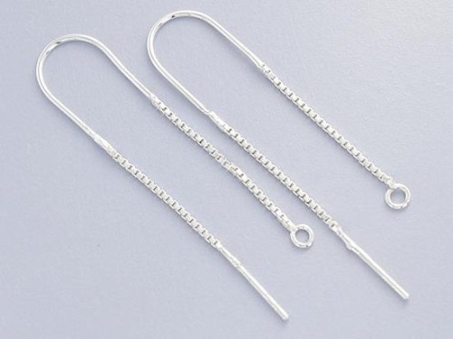 2 pairs of 925 Sterling Silver Ear Threads 44 mm.