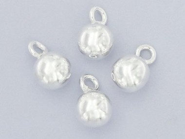 925 Sterling Silver Round Charms 5mm.