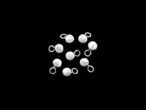 8 of 925 Sterling Silver Round Charms 5mm.