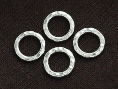 Karen Hill Tribe Silver Hammer Jump Rings 12 mm.