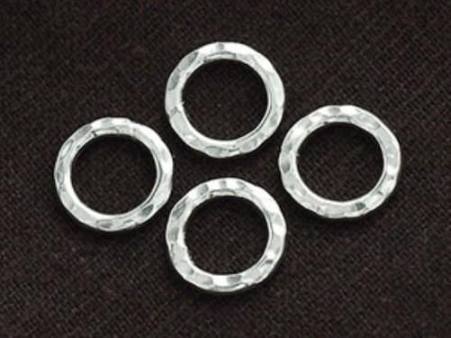 4 of Karen Hill Tribe Silver Hammer Jump Rings 12 mm.