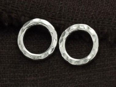 Karen Hill Tribe Silver Hammer Jump Rings 12 mm.