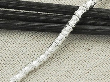 Karen Hill Tribe Silver Hourglass Beads 2.8x3.5mm.,