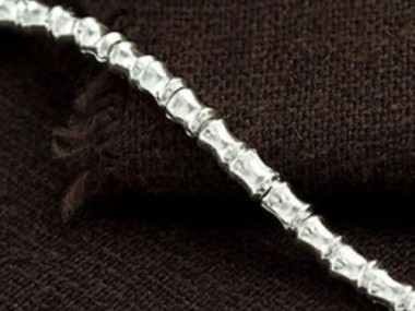 Karen Hill Tribe Silver Hourglass Beads 2.8x3.5mm.,