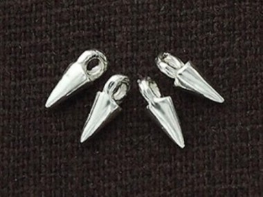 925 Sterling Silver Spike Charms 2.7x5mm.,