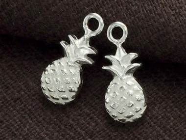 925 Sterling Silver Pineapple Charms 6x11 mm.