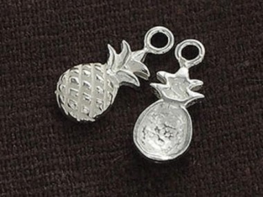 925 Sterling Silver Pineapple Charms 6x11 mm.