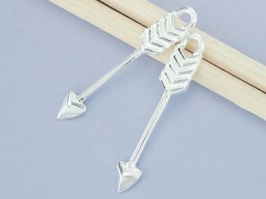 2 of 925 Sterling Silver Arrow Charms 3.5x23 mm.,delicate charms