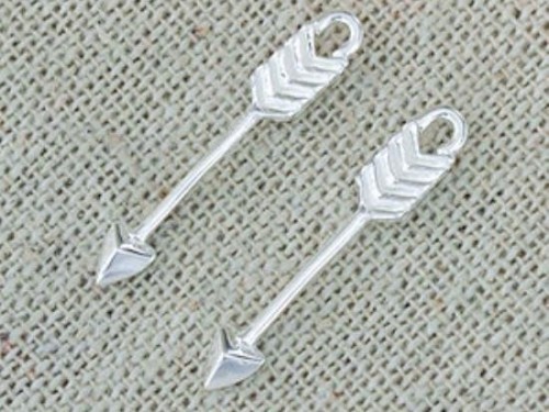 2 of 925 Sterling Silver Arrow Charms 3.5x23 mm.,delicate charms