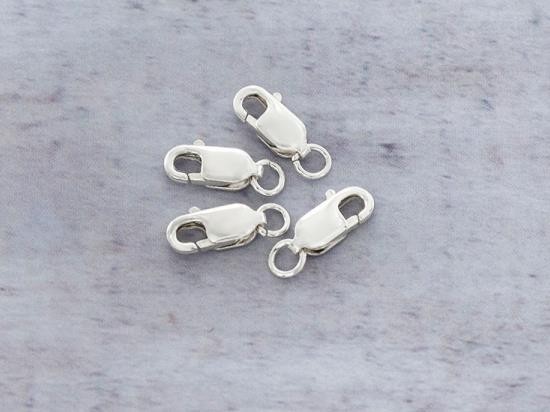 4 of 925 Sterling Silver Lobster Clasps 10 mm.