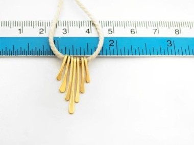 Karen hill tribe Gold Vermeil Style Gradual Bar Charms 13.5 - 26 mm.