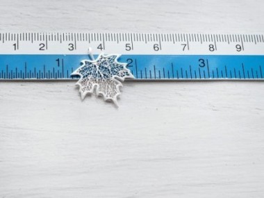 925 Sterling Silver Maple Leaf Pendant 19x20mm.